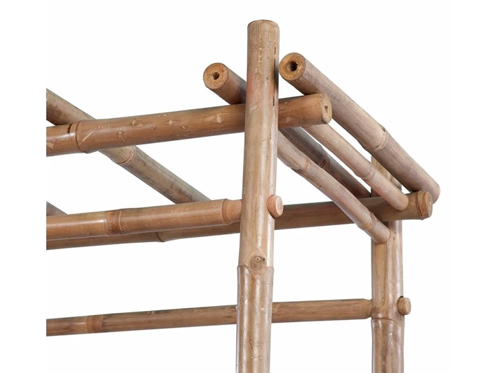 vidaXL Ławka ogrodowa z pergolą, 130 cm, bambusowa Kategoria Ławki ogrodowe Drewno Kolor Brązowy