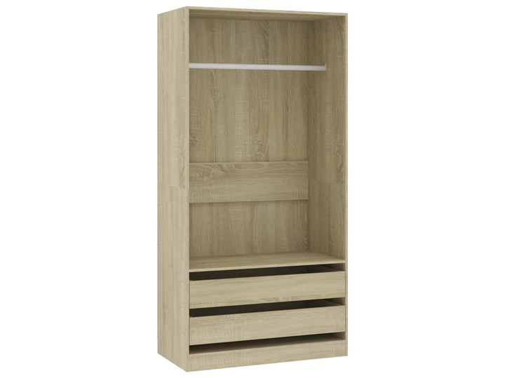 vidaXL Szafa, kolor dębu sonoma, 100x50x200 cm, płyta wiórowa Szerokość 100 cm Głębokość 50 cm Drewno Typ Gotowa