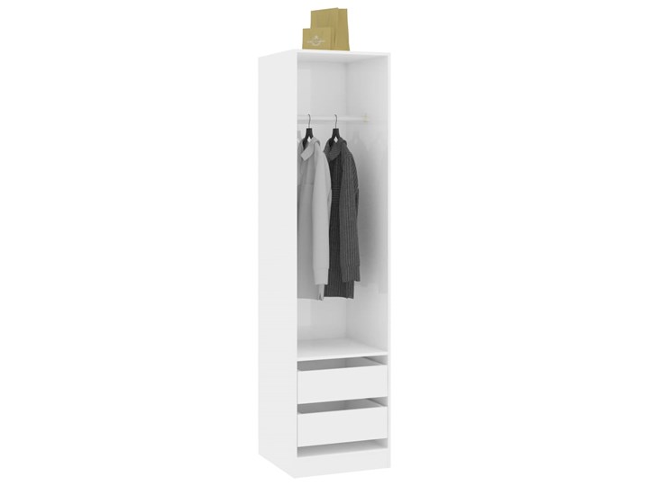 vidaXL Szafa z szufladami, wysoki połysk, biała, 50x50x200 cm Głębokość 50 cm Szerokość 50 cm Pomieszczenie Sypialnia