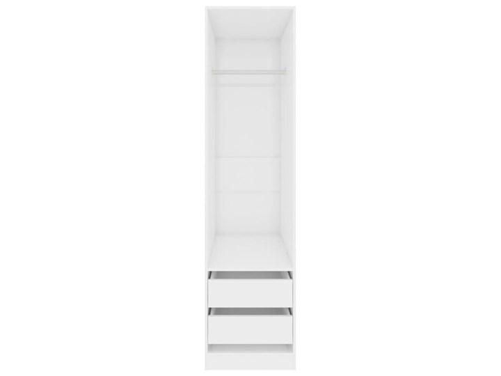 vidaXL Szafa z szufladami, wysoki połysk, biała, 50x50x200 cm Głębokość 50 cm Szerokość 50 cm Kolor Biały Pomieszczenie Sypialnia
