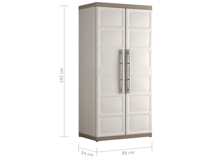 Keter Szafa z półkami Excellence XL, beż i taupe, 182 cm Szerokość 65 cm Głębokość 45 cm Pomieszczenie Sypialnia