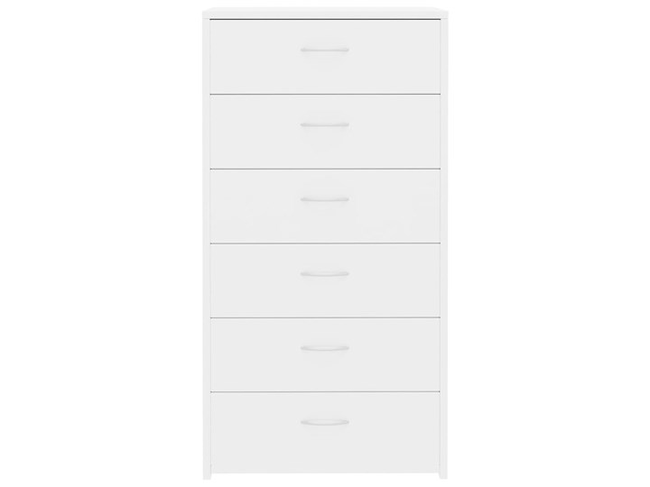vidaXL Komoda z 6 szufladami, wysoki połysk, biała, 50 x 34 x 96 cm Płyta MDF Szerokość 50 cm Głębokość 34 cm Szerokość 105 cm Z szufladami Kolor Biały