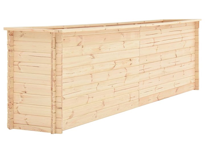 vidaXL Podwyższona donica, 300x50x80,5 cm, drewno sosnowe, 19 mm Prostokątny Donica ogrodowa Donica balkonowa Kategoria Donice ogrodowe