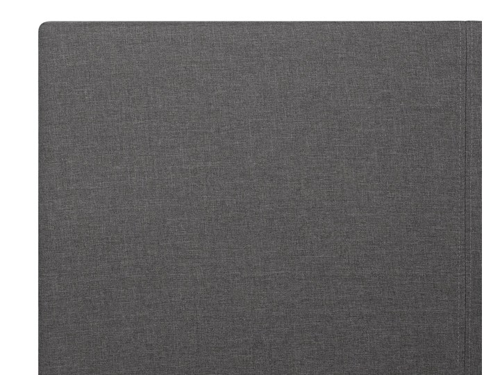 Łóżko ze stelażem szare tapicerowane materiałem z pojemnikiem 160 x 200 cm minimalistyczny wygląd Łóżko tapicerowane Kolor Szary Kategoria Łóżka do sypialni