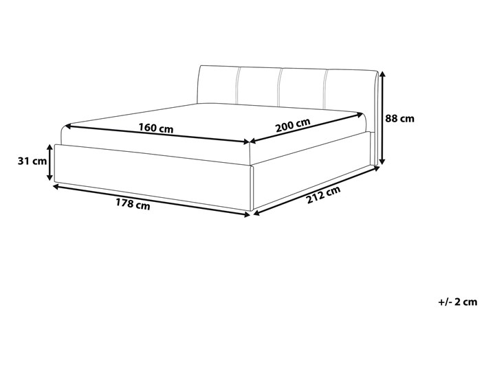 Łóżko ze stelażem szare tapicerowane materiałem z pojemnikiem 160 x 200 cm minimalistyczny wygląd Łóżko tapicerowane Kolor Szary Styl Nowoczesny