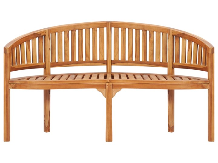 vidaXL Ławka w kształcie banana, 151 cm, lite drewno tekowe Kategoria Ławki ogrodowe Kolor Brązowy