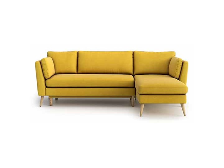 Narożnik Jane z szezlongiem i funkcją spania (uniwersalny), Canary Stała konstrukcja W kształcie L Rozkładanie Rozkładany Szerokość 248 cm Wysokość 92 cm Kolor Żółty
