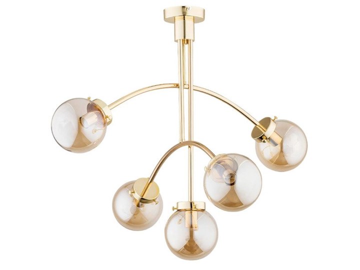 Lampa wisząca LUSCO Gold w stylu nowoczesnym Lampa z kloszem Kolor Biały Metal Kolor Biały
