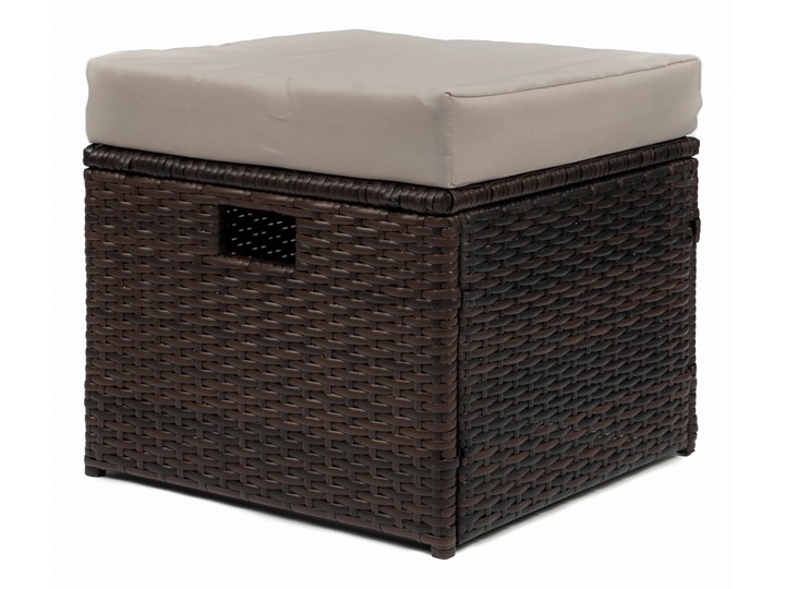 MEBLE OGRODOWE RATTAN 1162S BRĄZ Technorattan Stal Zestawy wypoczynkowe Zestawy kawowe Zawartość zestawu Puf Styl Nowoczesny
