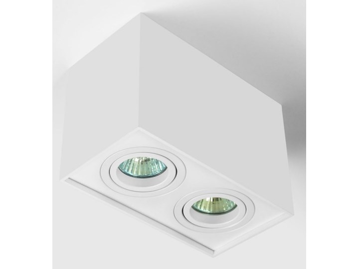 Nowoczesna podwójna sufitowa oprawa natynkowa prostokąt MR16 biały mat GU10 Oprawa halogenowa Prostokątne Oprawa led Oprawa stropowa Kategoria Oprawy oświetleniowe