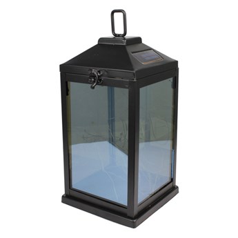 Latarnia solarna LED z siatką czarna