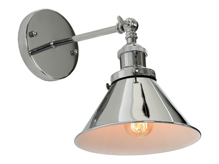 LAMPA ŚCIENNA KINKIET LOFTOWY CHROMOWANY GUBI W1 Kinkiet z abażurem Kategoria Lampy ścienne Kinkiet z kloszem Metal Styl Nowoczesny