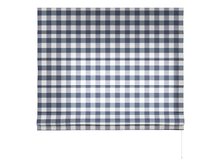 Roleta rzymska Capri, granatowo biała krata (5,5x5,5cm), szer.80 × dł.170 cm, Quadro Kategoria Rolety