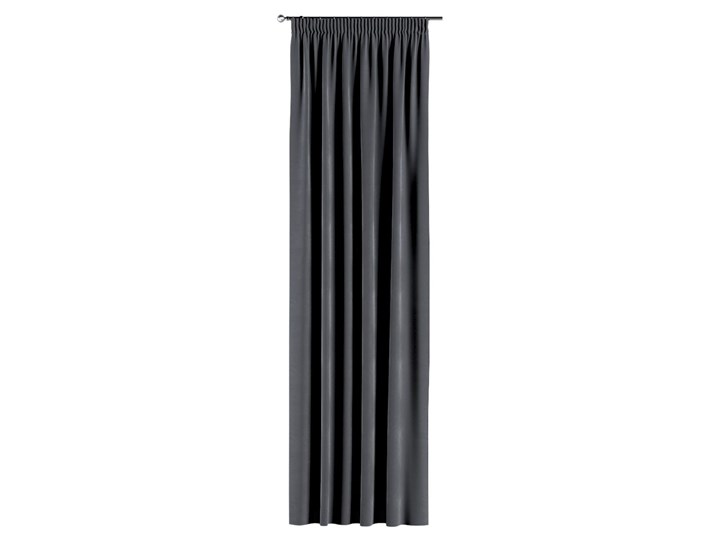 Zasłona na taśmie marszczącej 1 szt., grafitowy szary, 1szt 130 × 260 cm, Velvet Zasłona prześwitująca 130x260 cm Poliester Wzór Gładkie