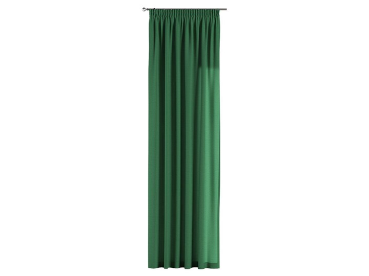 Zasłona na taśmie marszczącej 1 szt., butelkowa zieleń, 1szt 130 × 260 cm, Loneta Poliester Zasłona zaciemniająca Bawełna 130x260 cm Kolor Khaki