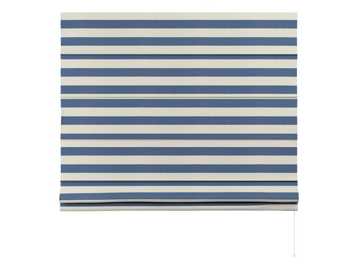 Roleta rzymska Capri, niebiesko - białe pasy (5,5cm), szer.80 × dł.170 cm, Quadro Typ Roleta zaciemniająca Pomieszczenie Jadalnia