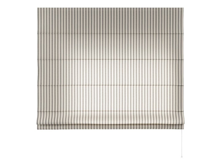 Roleta rzymska Capri, szaro białe pasy (1,5cm), szer.80 × dł.170 cm, Quadro Pomieszczenie Jadalnia