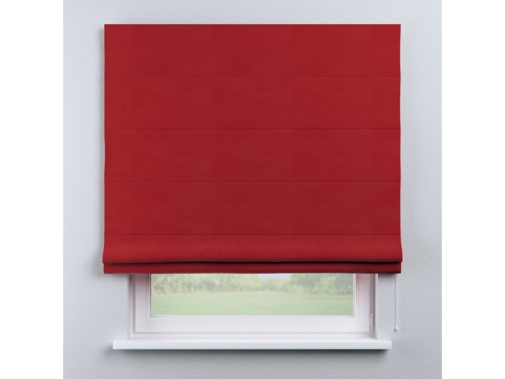 Roleta rzymska Capri, intensywna czerwień, szer.80 × dł.170 cm, Velvet Wzór Gładkie Pomieszczenie Pokój nastolatka