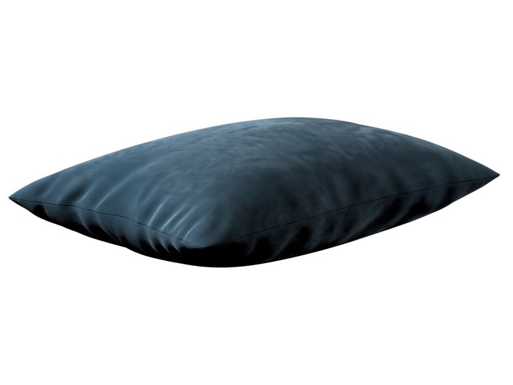 Poszewka Kinga na poduszkę prostokątną, pruski błękit, 60 × 40 cm, Velvet Poliester Poszewka dekoracyjna 40x60 cm Prostokątne Kolor Granatowy 45x65 cm Wzór Jednolity