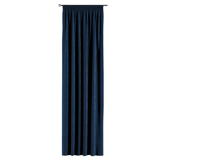 Zasłona na taśmie marszczącej 1 szt., granat, 1szt 130 × 260 cm, Velvet