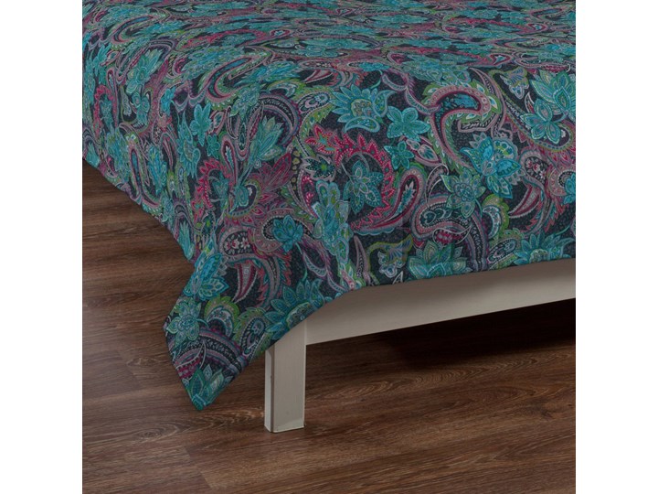 Narzuta pikowana w pasy, wielokolorowy paisley, szer.260 × dł.210 cm, Velvet Wzór Pikowany 210x260 cm Poliester Bawełna Kategoria Narzuty