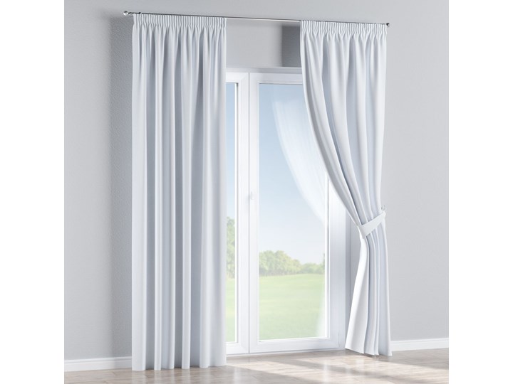 Zasłona zaciemniająca na taśmie 1 szt., szaro-biały, 1szt 140 × 260 cm, Blackout - zaciemniające Mocowanie 140x260 cm Zasłona prześwitująca Poliester Mocowanie Taśma