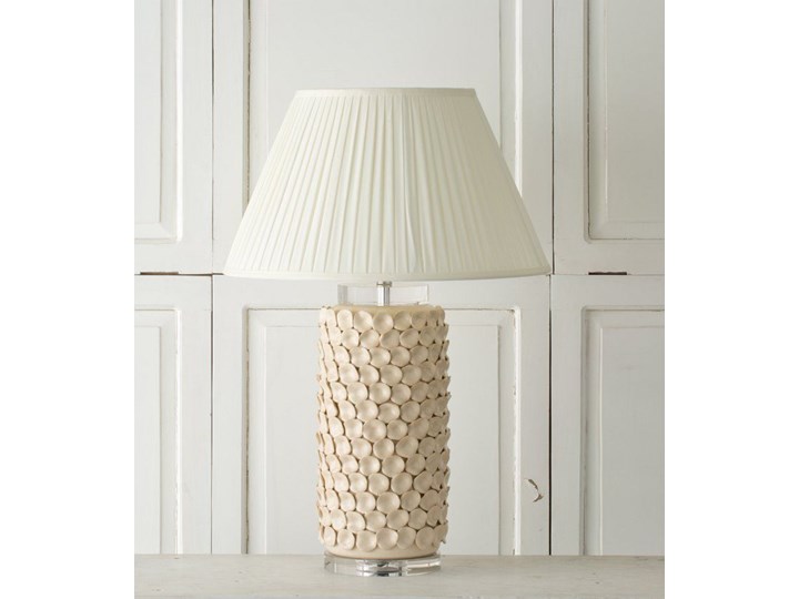 Lampa stołowa Sayaka ceramiczna 73cm, 73 cm Lampa z kloszem Kolor Biały