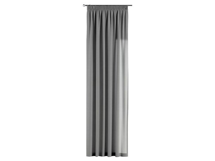 Zasłona na taśmie marszczącej 1 szt., szary, 1szt 130 × 260 cm, Loneta Poliester 130x260 cm Zasłona zaciemniająca Bawełna Kategoria Zasłony