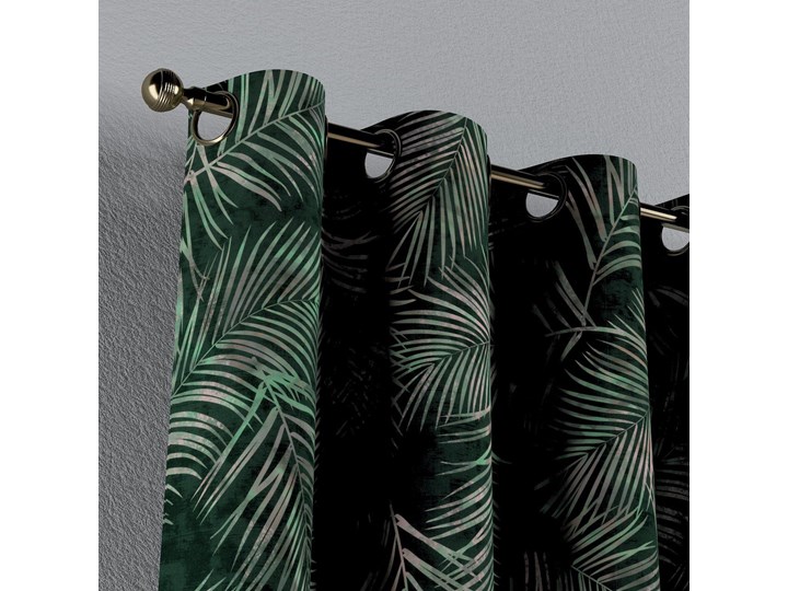 Zasłona na kółkach 1 szt., zielony w liście, 1szt 130 × 260 cm, Velvet Zasłona prześwitująca Poliester 130x260 cm Mocowanie Taśma Kolor Khaki