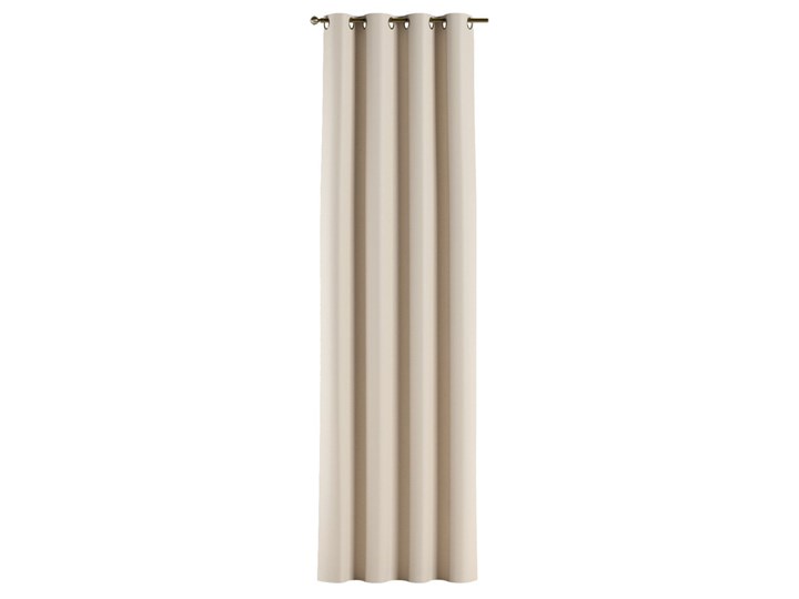 Zasłona zaciemniająca na kółkach 1 szt., ecru o wyraźnej strukturze, 1szt 140 × 260 cm, Blackout - zaciemniające Kolor Beżowy Poliester Żakard 140x260 cm Kolor Czarny