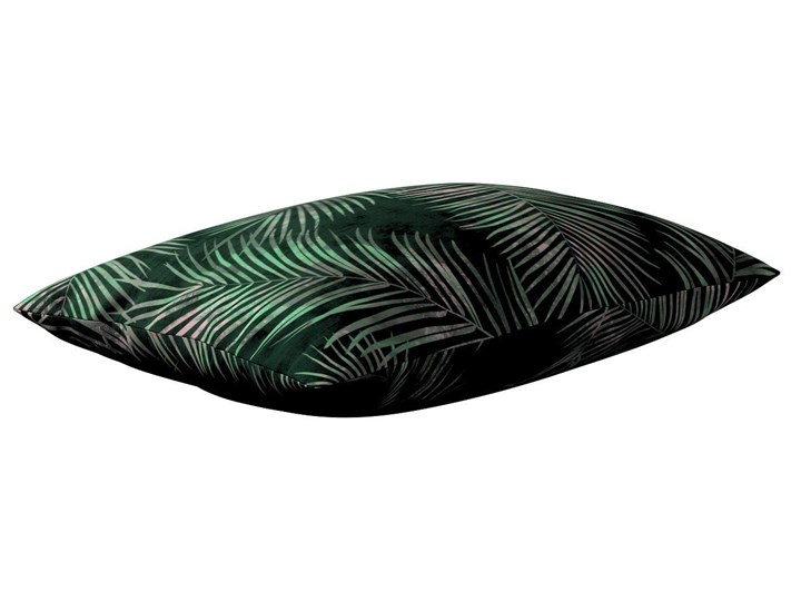 Poszewka Kinga na poduszkę prostokątną, zielony w liście, 60 × 40 cm, Velvet 45x65 cm Poszewka dekoracyjna Poliester 40x60 cm Prostokątne Wzór Roślinny