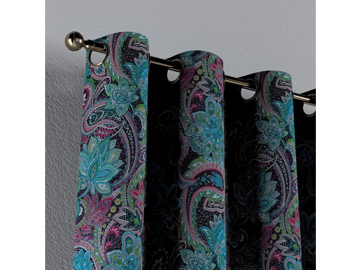 Zasłona na kółkach 1 szt., wielokolorowy paisley, 1szt 130 × 260 cm, Velvet 130x260 cm Zasłona prześwitująca Kategoria Zasłony