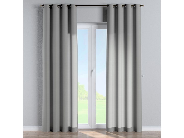 Zasłona na kółkach 1 szt., szary, 1szt 130 × 260 cm, Loneta Bawełna 130x260 cm Poliester Zasłona zaciemniająca Wzór Gładkie
