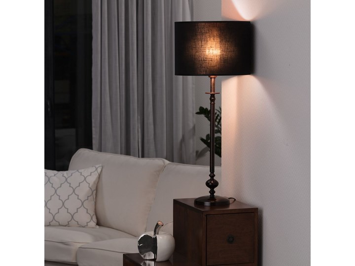 Lampa stołowa Chloe Black wys. 71,5m, 29,5 × 29,5 × 71,5 cm Wysokość 72 cm Lampa z abażurem Lampa z kloszem Kategoria Lampy stołowe