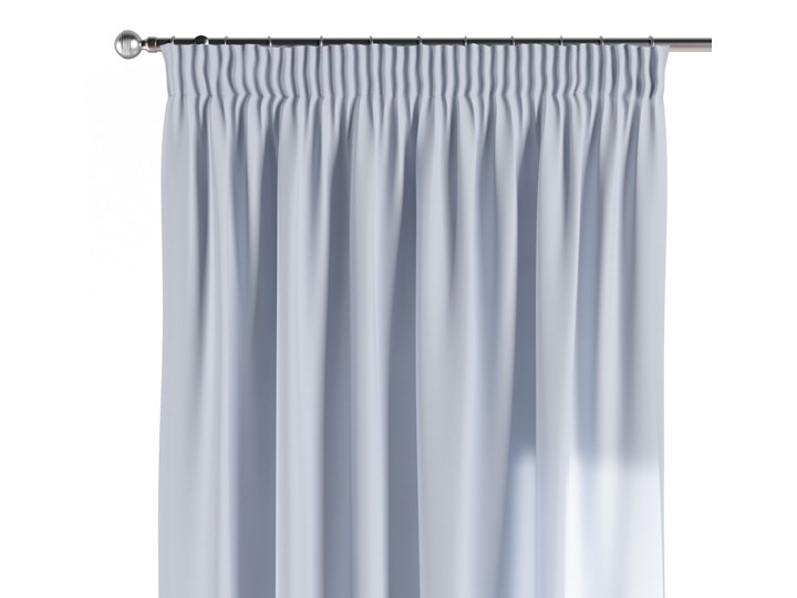 Zasłona na taśmie marszczącej 1 szt., pastelowy niebieski, 1szt 130 × 260 cm, Loneta Bawełna Poliester 130x260 cm Zasłona prześwitująca Kategoria Zasłony