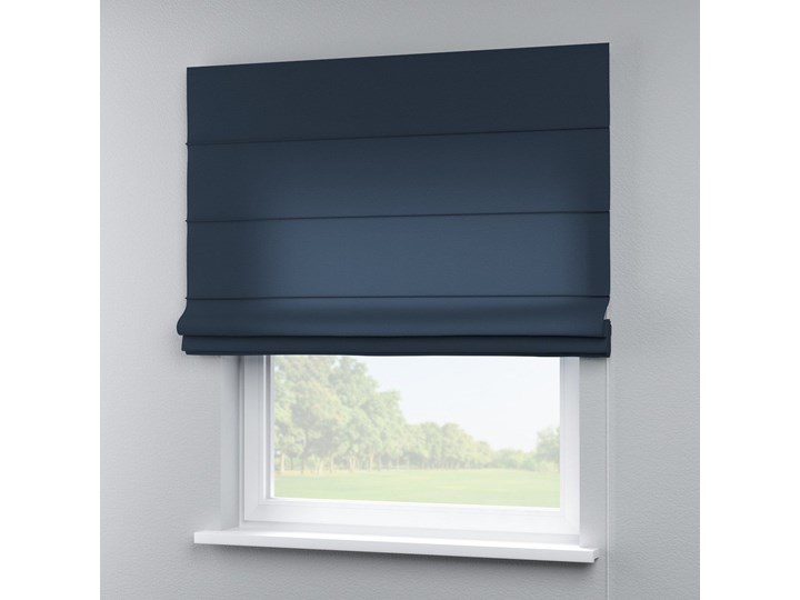 Roleta rzymska Capri, granatowy, szer.80 × dł.170 cm, Quadro Pomieszczenie Biuro i pracownia Kolor Szary