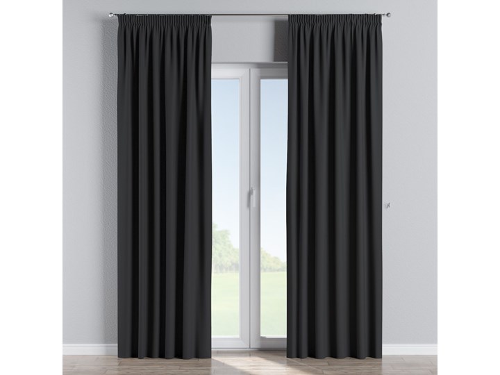 Zasłona zaciemniająca na taśmie 1 szt., czarny, 1szt 140 × 260 cm, Blackout - zaciemniające Poliester Zasłona prześwitująca Mocowanie 140x260 cm Pomieszczenie Salon