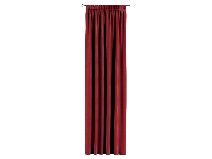 Zasłona na taśmie marszczącej 1 szt., intensywna czerwień, 1szt 130 × 260 cm, Velvet