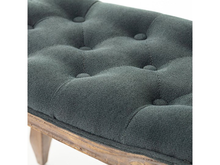 Ławka Isacco 114x38x46cm grey, 114 × 38 × 46 cm Pikowana Styl Glamour
