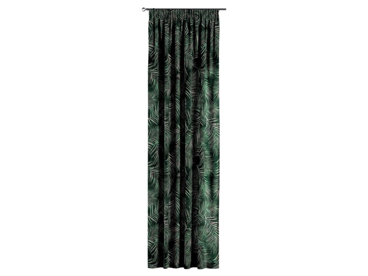 Zasłona na taśmie marszczącej 1 szt., zielony w liście, 1szt 130 × 260 cm, Velvet 130x260 cm Poliester Zasłona prześwitująca Pomieszczenie Sypialnia Mocowanie