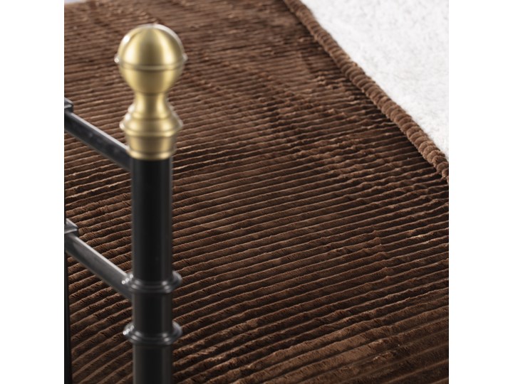 Narzuta Andora Brown 230x200cm, 230 x 200 cm Pled Poliester Wełna 200x230 cm Pomieszczenie Sypialnia