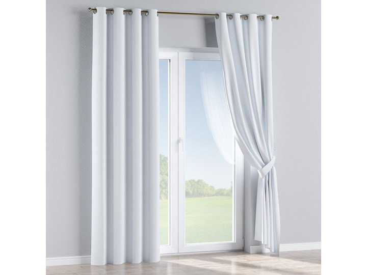 Zasłona zaciemniająca na kółkach 1 szt., szaro-biały, 1szt 140 × 260 cm, Blackout - zaciemniające Kategoria Zasłony Poliester 140x260 cm Mocowanie Szelki