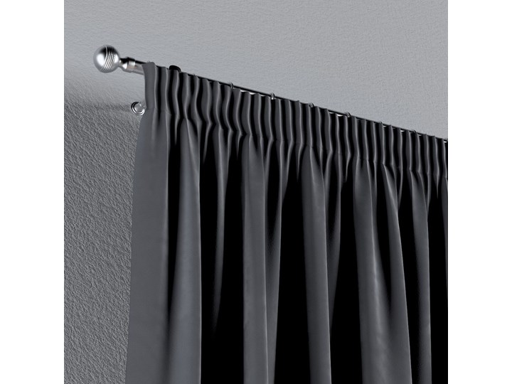 Zasłona na taśmie marszczącej 1 szt., grafitowy szary, 1szt 130 × 260 cm, Velvet 130x260 cm Poliester Zasłona prześwitująca Kategoria Zasłony Pomieszczenie Salon