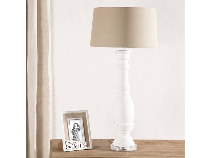 Lampa stołowa Petrus wys. 94cm, 45 × 45 × 94 cm Lampa z kloszem Kolor Biały