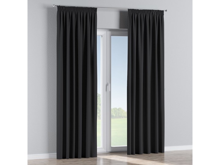 Zasłona zaciemniająca na taśmie 1 szt., czarny, 1szt 140 × 260 cm, Blackout - zaciemniające Zasłona prześwitująca Poliester 140x260 cm Mocowanie Taśma