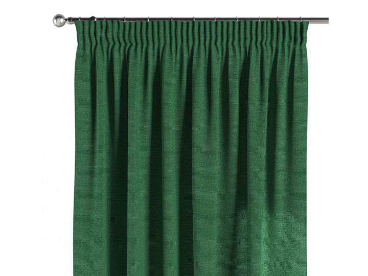 Zasłona na taśmie marszczącej 1 szt., butelkowa zieleń, 1szt 130 × 260 cm, Loneta Zasłona zaciemniająca Poliester Bawełna 130x260 cm Kategoria Zasłony
