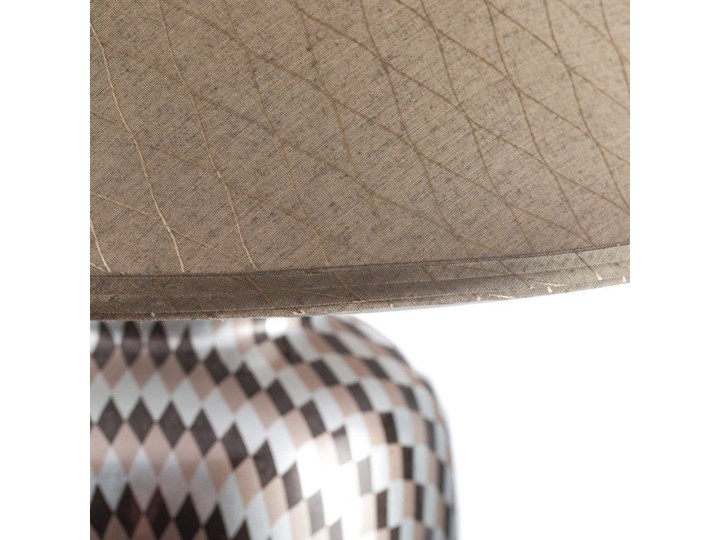 Lampa stołowa Maiko ceramiczna 71cm, 71 cm Lampa z kloszem Kolor Srebrny Kategoria Lampy stołowe