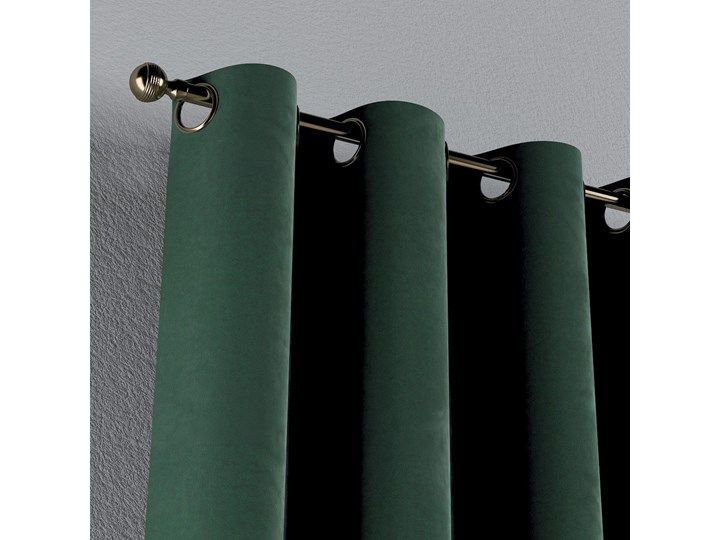 Zasłona na kółkach 1 szt., ciemny zielony, 1szt 130 × 260 cm, Velvet 130x260 cm Zasłona prześwitująca Poliester Pomieszczenie Sypialnia