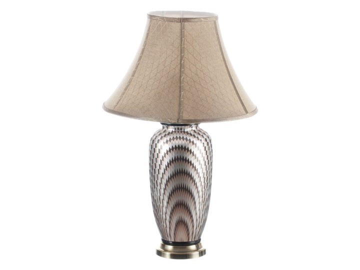 Lampa stołowa Maiko ceramiczna 71cm, 71 cm Lampa z kloszem Kolor Srebrny