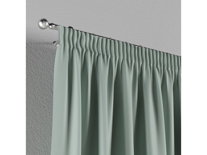 Zasłona zaciemniająca na taśmie 1 szt., pastelowa mięta o wyraźnej strukturze, 1szt 140 × 260 cm, Blackout - zaciemniające Żakard 140x260 cm Poliester Kolor Czarny